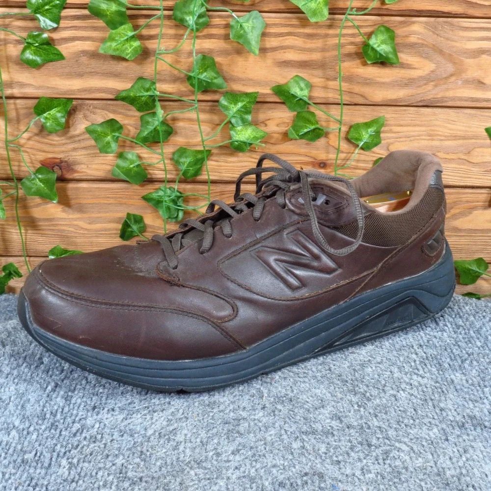 New Balance 928v3 Mens Walking Shoes 14 Stability Motion Control Brown Leather